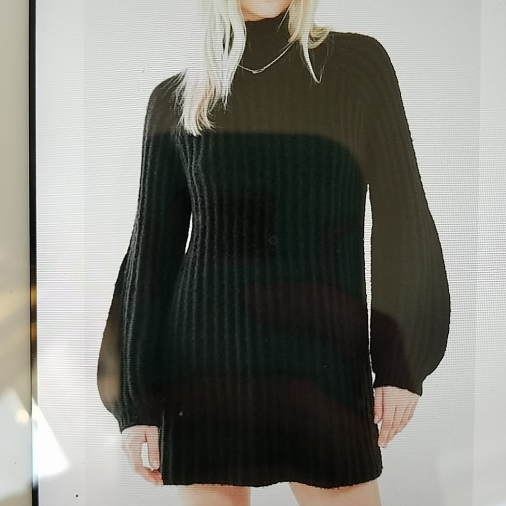 SALE Boho tunic mock neck sweater - Picture 3 of 4